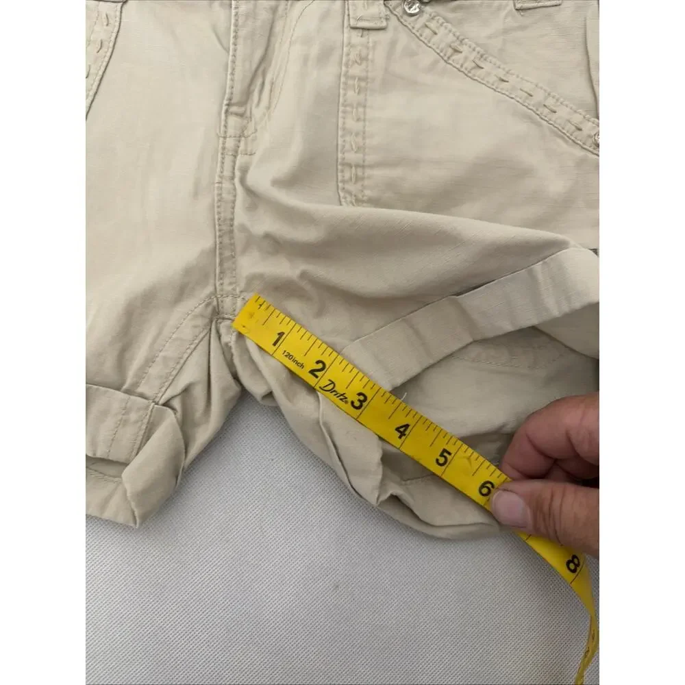 Miss Me Women’s Tan Rip Stop Shorts Size 27 CP1248 Cargo - Picture 11 of 12